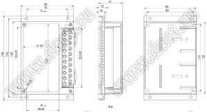 Case 22-59 промышленный управляющий корпус (комплект с двумя клеммными колодками) 145x90x41 мм