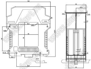 Case 23-51 корпус на DIN-рейку 100x113.5x17.5 мм