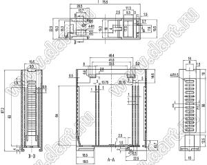 Case 23-85 корпус на DIN-рейку 75.5x22.5x87.2 мм