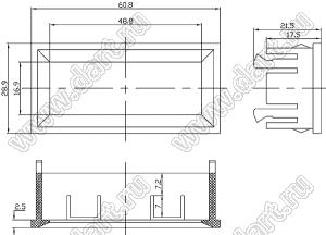 Case 27-26 корпус дисплея 60.8x28.9 мм