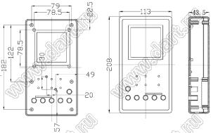 Case 18-18 корпус настольный 113x208x43.5 мм