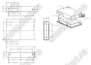 Case 23-122 корпус на DIN-рейку 121x76x23 мм