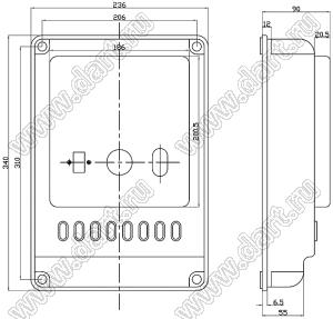 Case 19-39 корпус настенный 236x340x90 мм