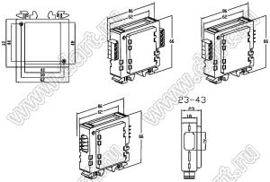 Case 23-43 корпус на DIN-рейку 66x62x23 мм