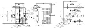 Case 22-90B промышленный управляющий корпус (комплект с двумя клеммными колодками) 142x117x137 мм