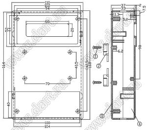 Case 20-5 коробка электрическая соединительная 168x110x39 мм