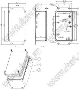 Case 11-99A корпус пластиковый влагозащищенный 160x75x50 мм