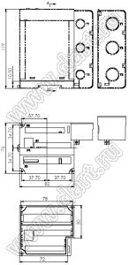 Case 23-105 корпус на DIN-рейку 82x76x119 мм