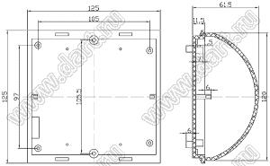 Case 28-14 корпус нестандартный 125x125x61.5 мм