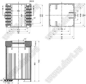 Case 23-1 корпус на DIN-рейку 70x65x112.6 мм