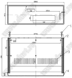 Case 18-37 корпус настольный 288x97x190 мм