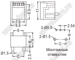 RCEB-15 кожух фототранзистора; нейлон-66 (UL); натуральный