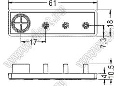 CVR-6118 заглушка комбинированного разъема; пластик ABS (UL); черный