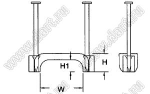 DNF-13 кабельный зажим  с вставленным крепежным гвоздем