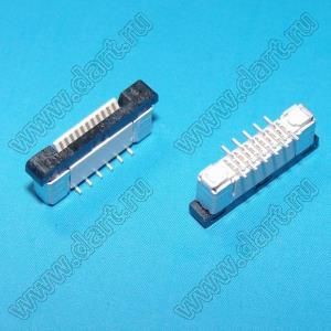 1226-11-01B розетка SMD для плоского шлейфа (FPC); P=0,5мм; вертикальный вход; 11-конт.