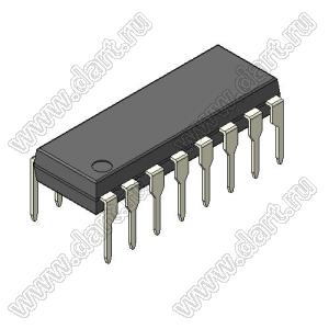 DG409CJ (PDIP-16) микросхема два 4-канальных аналоговых мультиплексора; Tраб. 0...+70°C; Uпит.=±5...±20В