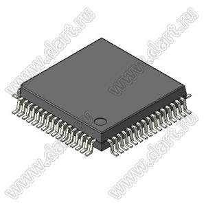 STM32F100R8H7B (BGA-64) микроконтроллер 32-bit ARM® Cortex®-M3; F=24MHz; I²C, IrDA, LINbus, SPI, UART/USART; DMA, PDR, POR, PVD, PWM, Temp Sensor, WDT; I/O=51шт; FLASH 64KB (64Kx8); EEPROM -; RAM 8Kx8; Uпит.=2,0...3,6V; A/D 16x12b; D/A 2x12b; генерат