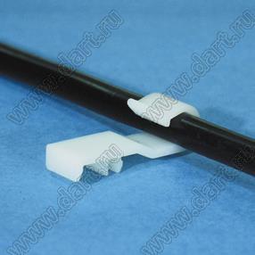 WCL-2 фиксатор кабеля с защелкой в панель; нейлон-66 (UL); натуральный