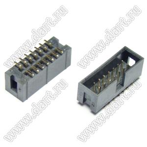 2316SM-14G (IDC-14M-SMD, BH-14SMD, DS1013-14MSX)-termo вилка прямая SMD 14конт., (2x7), на плату, шаг 2,54x2,54мм