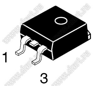 MC7905CD2T (TO-263/D2PAK) микросхема линейный регулятор напряжения -5V (4%); 1A; -40...+125°C