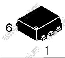 NSVBC144EDXV6T1G (SOT-563) транзистор биполярный цифровой; Двойные NPN; Iк=0,1А; Uкэо=50В; hFE min.=80 (min)