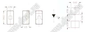 ЧИП светодиоды SMD в корпусе LED0402 (1,0x0,5мм)