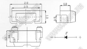 ЧИП светодиоды SMD в корпусе PLCC 215 с боковым излучением