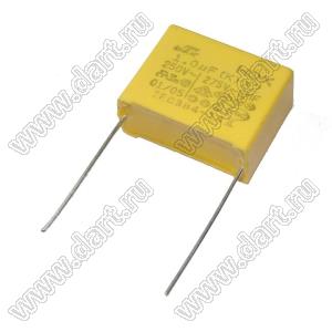 CAPFILM X2 1.0uF/275VAC (26.5x23.0x14.0mm) P=22.5mm конденсатор пленочный помехоподавляющий; C=1,0мкФ; V=275VACВ; ±10%