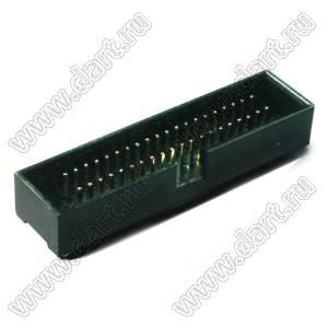 2516S-040 (BH1.27x2.54-40) вилка закрытая прямая; шаг 1,27x2,54мм; 2x20-конт.