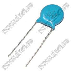 HVCC 0,01uF/3000V (103) 20% P=7,5mm конденсатор керамический дисковый; 0,01мкФ; 20%; 3кВ; P=7,5мм