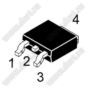 MJD32T4G (TO-252/DPAK) транзистор биполярный; PNP; Iк=3А; Uкэо=40В; hFE min.=10 (min); hFE max.=50 (min); F=3МГц; Pd=15mW