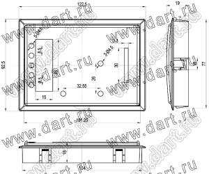 Case 26-21 корпус преобразователя частоты 92.5x122.5x19 мм; пластик ABS