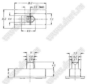 SS-11G04 переключатель движковый; 1P1T; 0,5A 12V