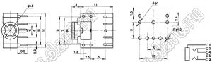 PJ-307GB (CKX-3.5-23) гнездо аудио на плату 3,5мм