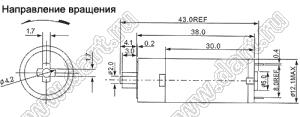 QJT-12JS мотор постоянного тока 1,5V 100 об/мин с редуктором