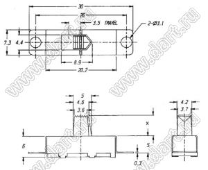 SS-11G05 переключатель движковый; 1P1T; 0,5A 12V