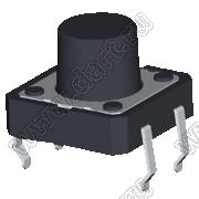 TS1280 кнопка тактовая; 12x12x8,0мм