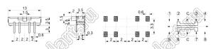 MSK-23D19 (IS-1346) переключатель движковый угловой 2P3T миниатюрный