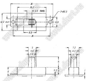 SS-11G01 переключатель движковый; 1P1T; 0,5A 12V