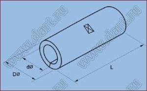 BN38 соединители проводов; s=35-50кв.мм; I max=160А; A.W.G. 2; медь луженая