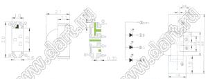 BQ12-2353RGBC223 1204 ЧИП светодиод угловой с боковым излучением и встроенной линзой; типоразмер 1204; красный/зеленый/синий; λD=620-625/527-531/467-471нм; IV=45-56/285-350/45-56мКд; 2θ½=120°