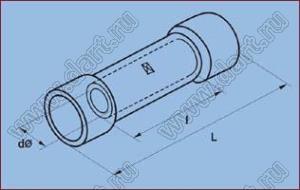 BV-1.25 (BS-1) соединитель проводов AWG 22~16; медь луженая/пластик