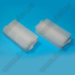 4200HM-2X10P-1 (5559-20, MF-20M, MF-2x10M, Mini-Fit Jr.™ MOLEX 39012201) корпус вилки двухрядной на кабель; шаг 4,2мм; 2x10-конт.