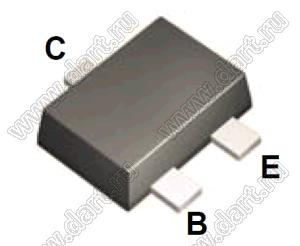 MMBT3906T (SOT-523F) транзистор биполярный широкого применения; PNP; Uкэо=40В; Uкбо=-40В; Iк=0,2А (макс.); h21=300 (макс.)