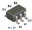 BC857S (SC70) транзистор биполярный гибридный; PNP; Uкэо=45В; Uкбо=50В; Iк=0,2А (макс.); h21=630 (макс.)