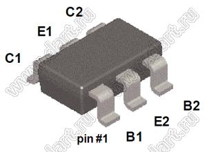 FDC606P (SSOT-6) транзистор полевой с изолированным затвором; P-канал; Uси=12В; Iи=6А; R=26(Ом)