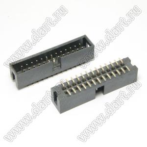 2316SM-26G (IDC-26M-SMD, BH-26SMD, DS1013-26MSX) вилка закрытая прямая на плату для поверхностного (SMD) монтажа; шаг=2,54x2,54мм; 2x13-конт.