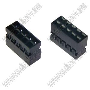 KR2006H-2x05P-1 (2026B-10, M22-3020500, BLD2-2x5, BLD2-10) корпус двухрядной розетки на кабель; шаг 2,00мм; 2x5-конт.; 17487=10