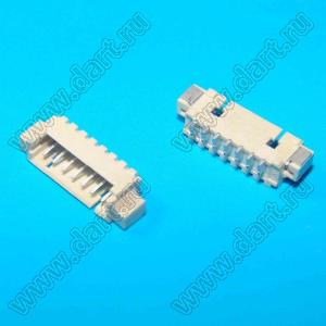 A1251-SMT-07AW (PicoBlade™ MOLEX 53261-0700) вилка однорядная угловая SMD; шаг 1,25мм; 7-конт.