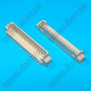 A1251-SMT-16A (PicoBlade™ MOLEX 53398-1671) вилка однорядная прямая SMD; шаг 1,25мм; 16-конт.